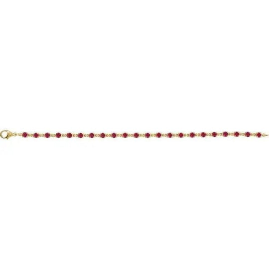 Luxurious ruby jewelry in solid gold for women