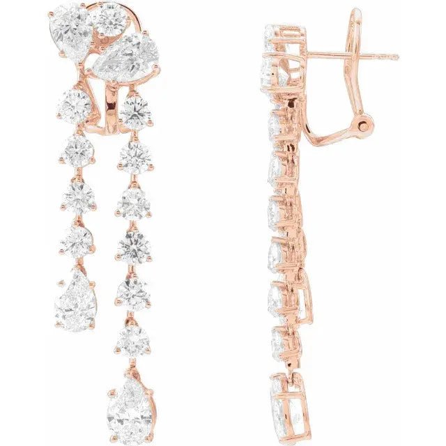 Luxurious 9.5ct diamond drop earrings for women