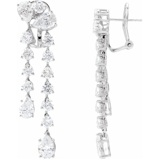 Elegant drop earrings with 9.5ct natural diamonds