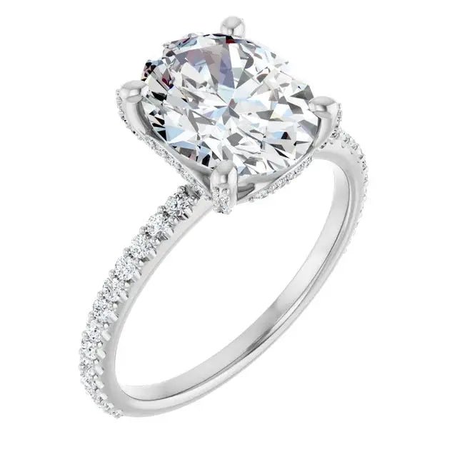 VS clarity halo engagement ring by Dimitrios Creations