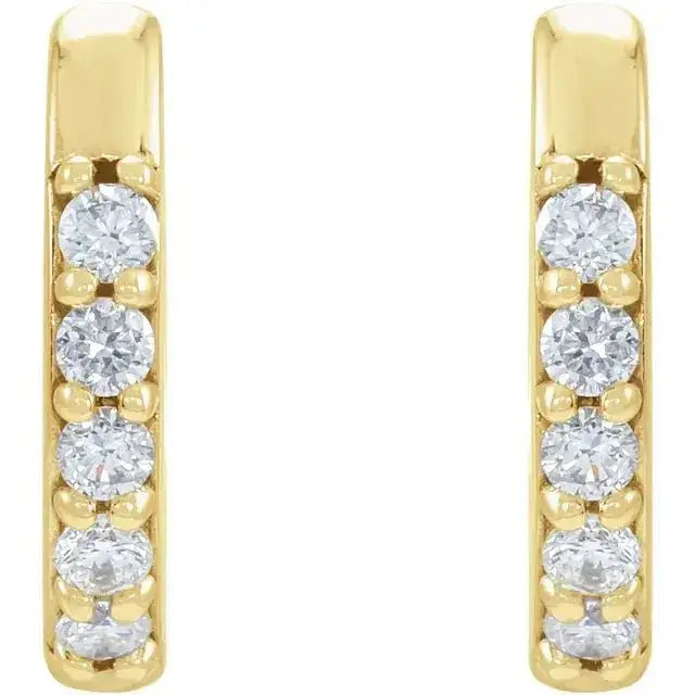 Radiant rose gold hoop earrings with natural diamonds