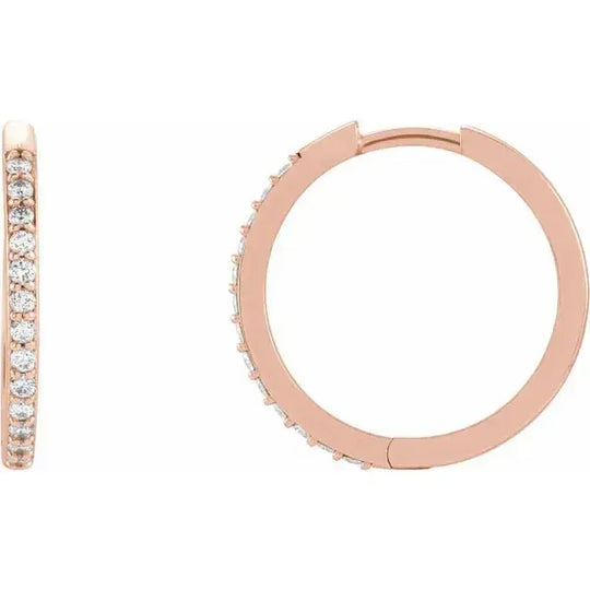 Timeless diamond hoop earrings for women in gold