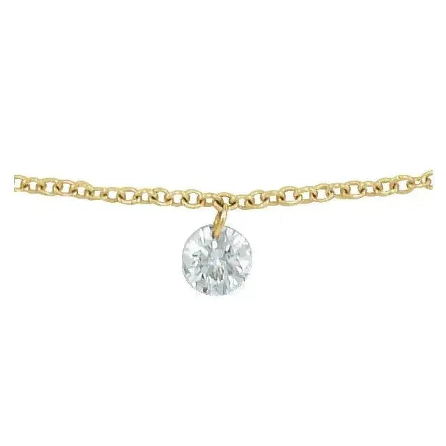 Minimalist 1.6ct diamond necklace in 14K gold