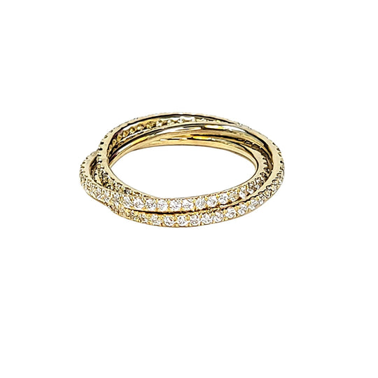 Ecliptica – Roll Over Diamond Ring (~1 Carat) in 14K Gold Dimitrios Creations