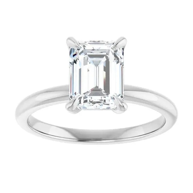 Emerald-Cut Diamond Engagement Ring 2 CT, DEF Color, VVS Clarity Dimitrios Creations