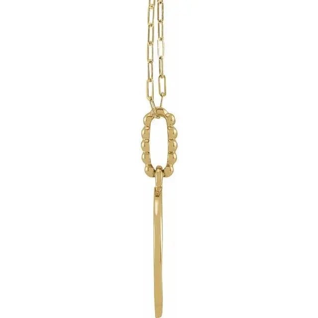 Elegant 18-inch gold necklace with evil eye pendant