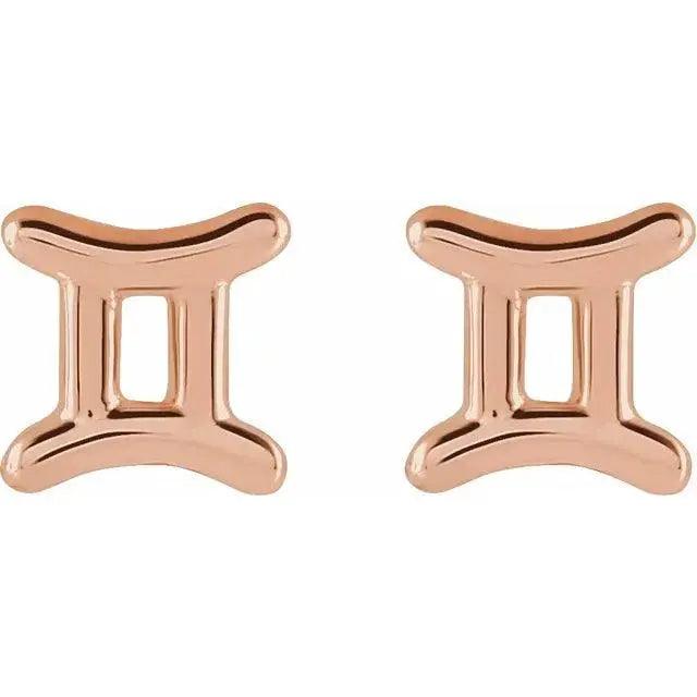 Minimalist gold earrings for Gemini zodiac