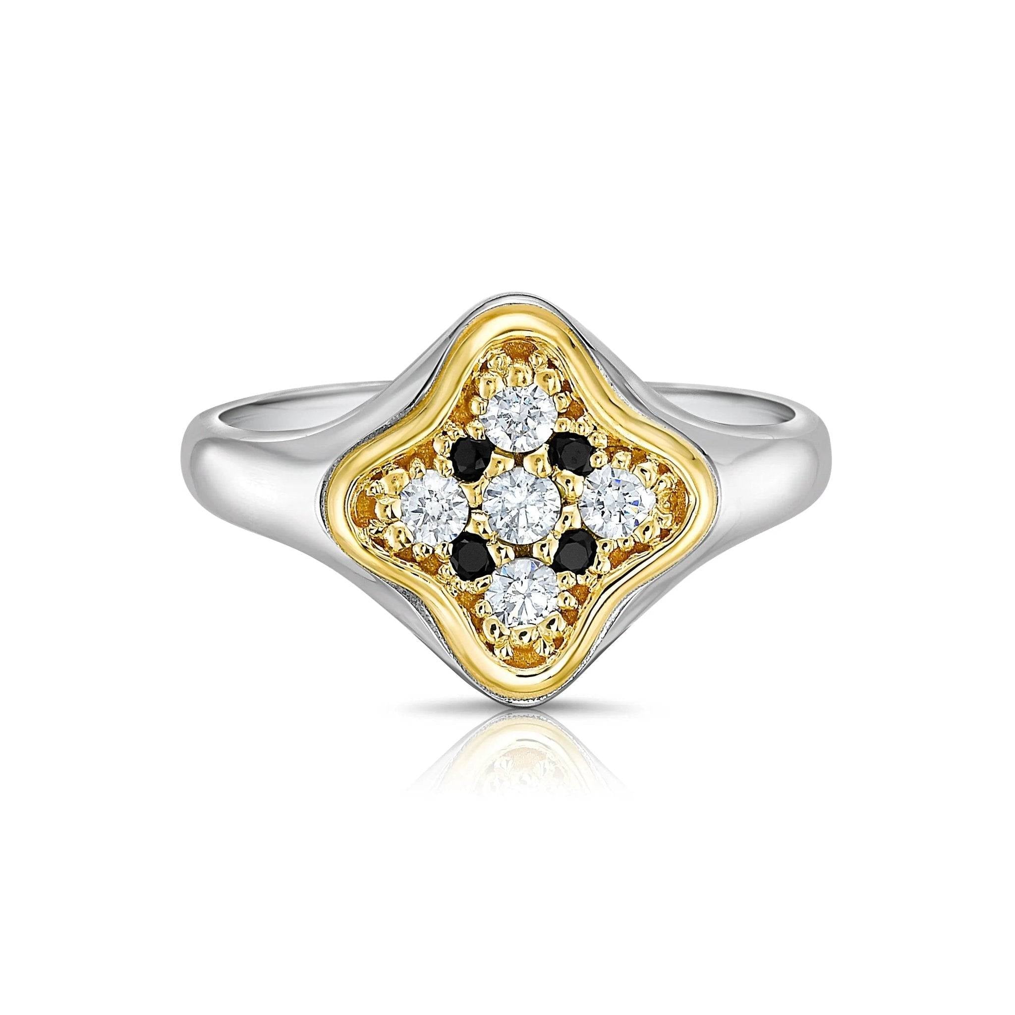 Lucky charm ring in solid gold by Dimitrios Creations