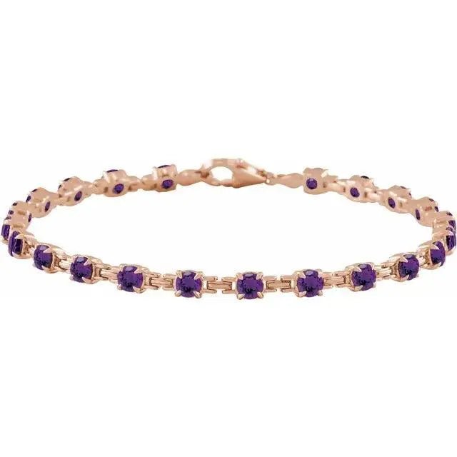 Timeless amethyst tennis bracelet for special occasions