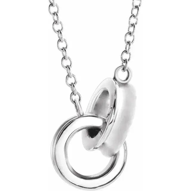 Premium 14K gold interlocking circle pendant necklace perfect for anniversaries