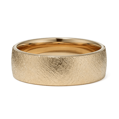 Ice Gold Wedding Band –  for Him or Her