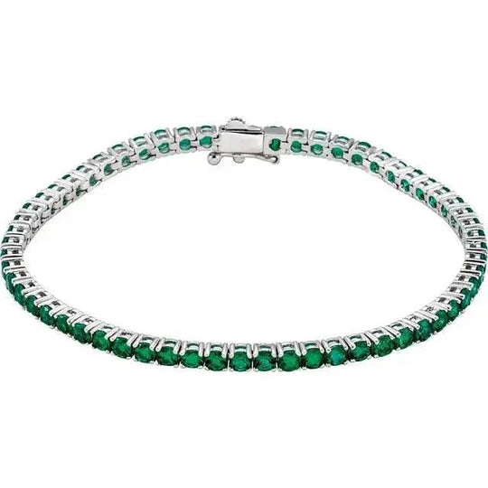 Elegant emerald bracelet in solid gold for special occasions