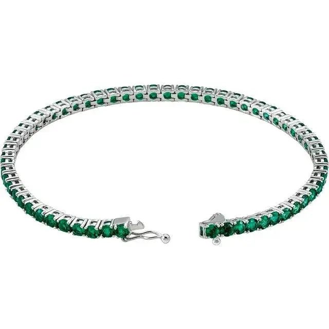 Mother’s Day emerald bracelet gift with lab-grown gemstones