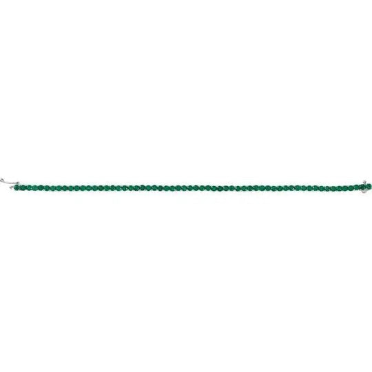 Sophisticated emerald line bracelet ideal for anniversaries