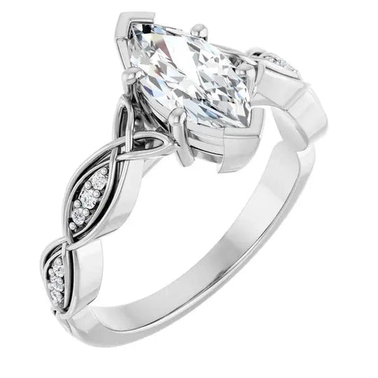 Infinity design diamond engagement ring for proposals