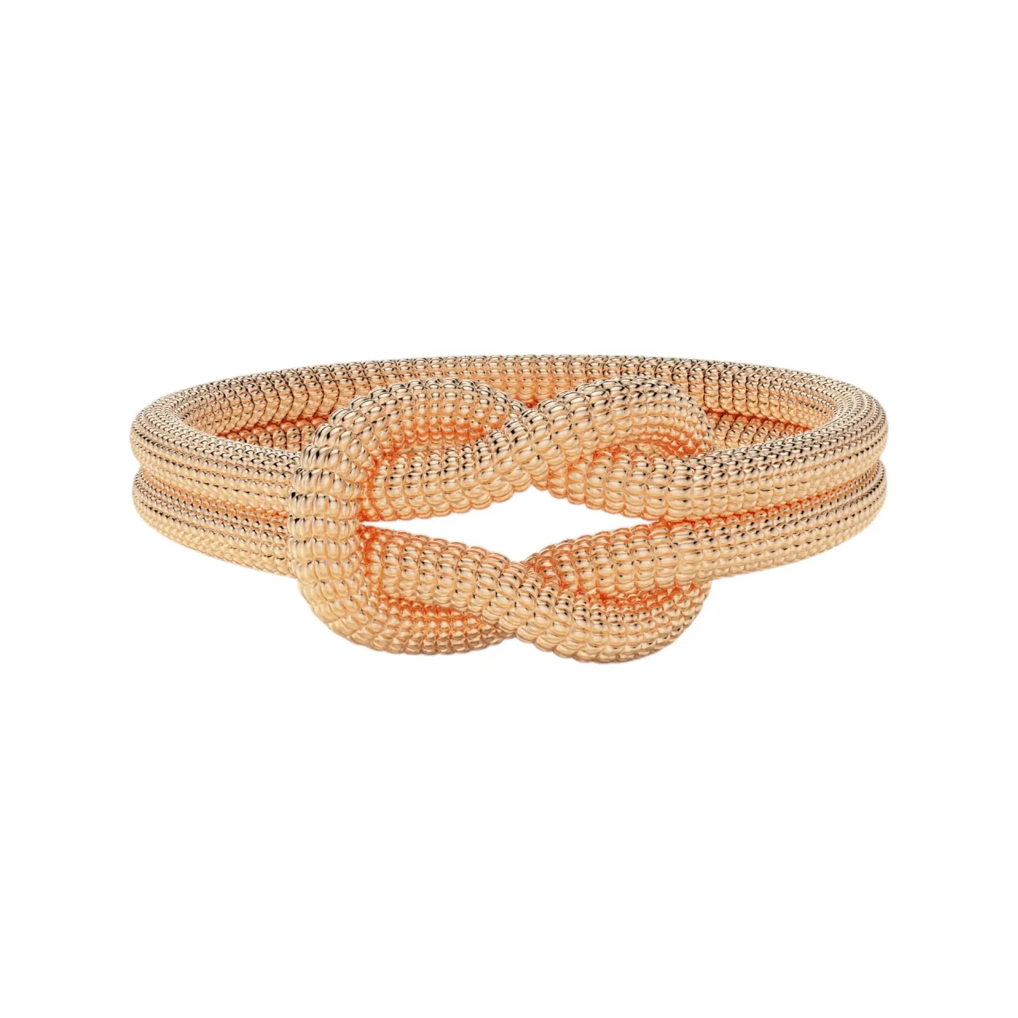 Artisanal rose gold ring inspired by strength and heritage