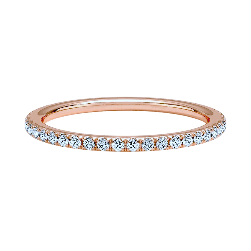 Rose gold Ariadne wedding ring profile