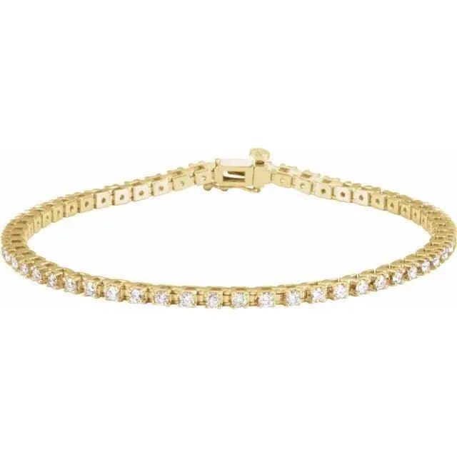 Handcrafted tennis bracelet featuring 2.25 carats of brilliance