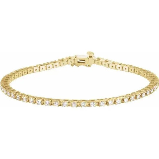 Handcrafted tennis bracelet featuring 2.25 carats of brilliance