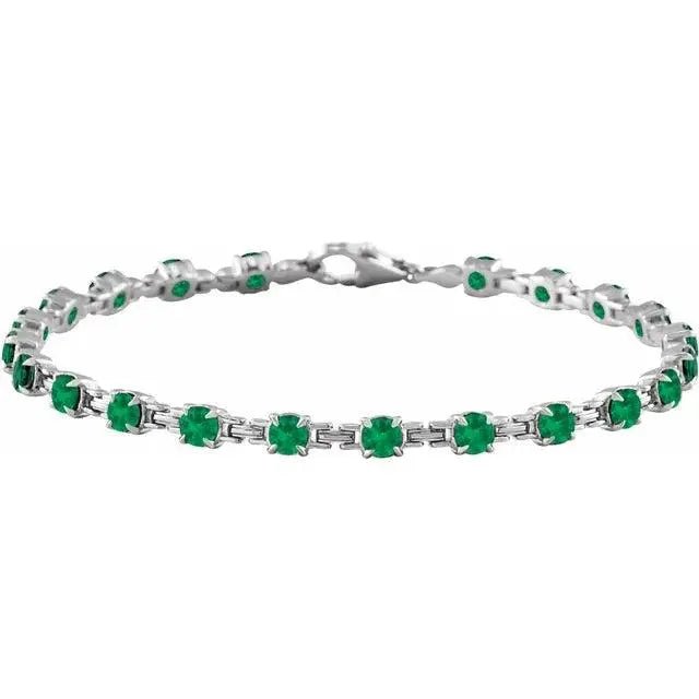 Handcrafted emerald bracelet for women