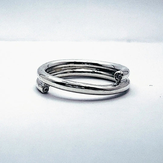 Wire ring with Natural Diamonds Dimitrios Creations